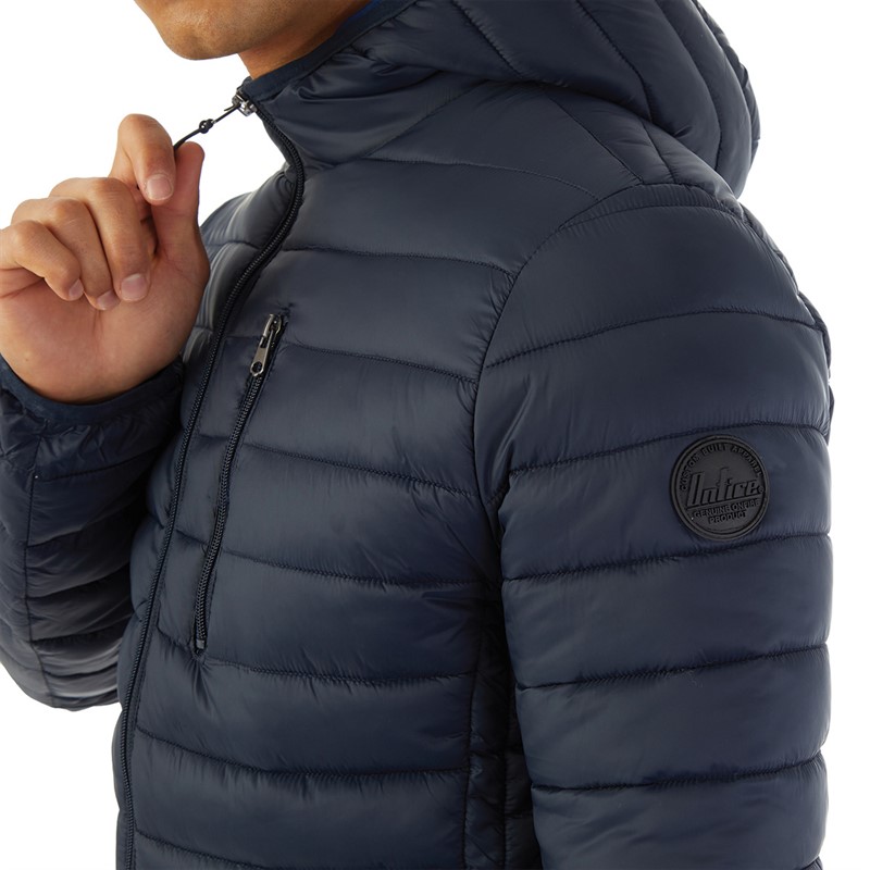 Onfire Mens Hooded Puffer Jacket Navy