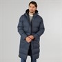 Onfire Mens Longline Hooded Puffer Coat Navy