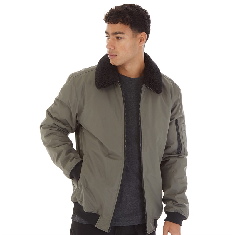 Onfire Mens Bomber Jacket Khaki