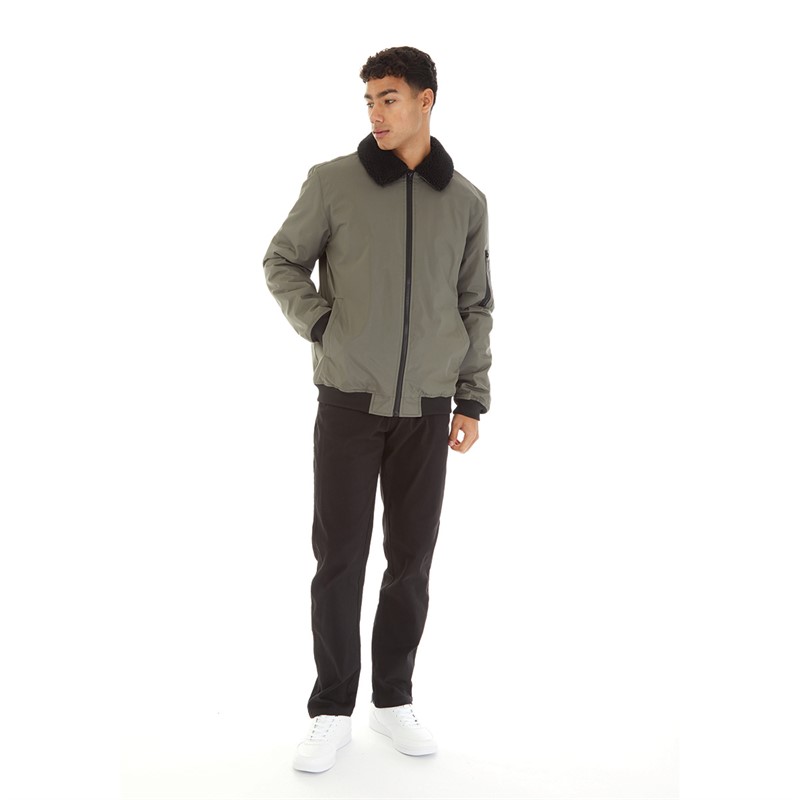 Onfire Mens Bomber Jacket Khaki