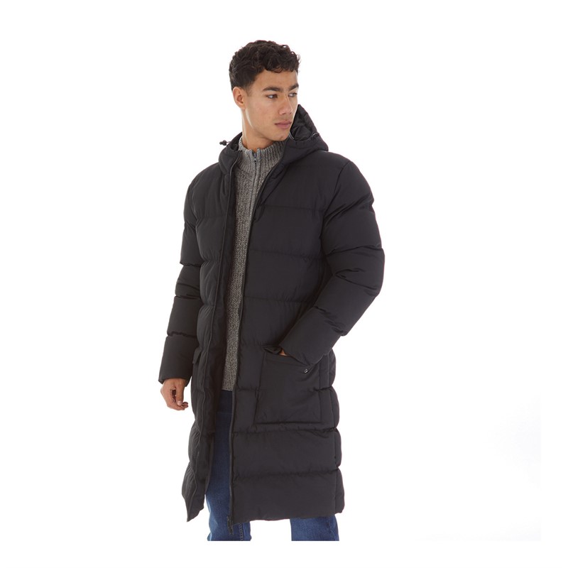 Mens longline puffer coat on sale