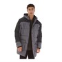 Onfire Mens Longlength Hooded Two Tone Parka Black/Charcoal