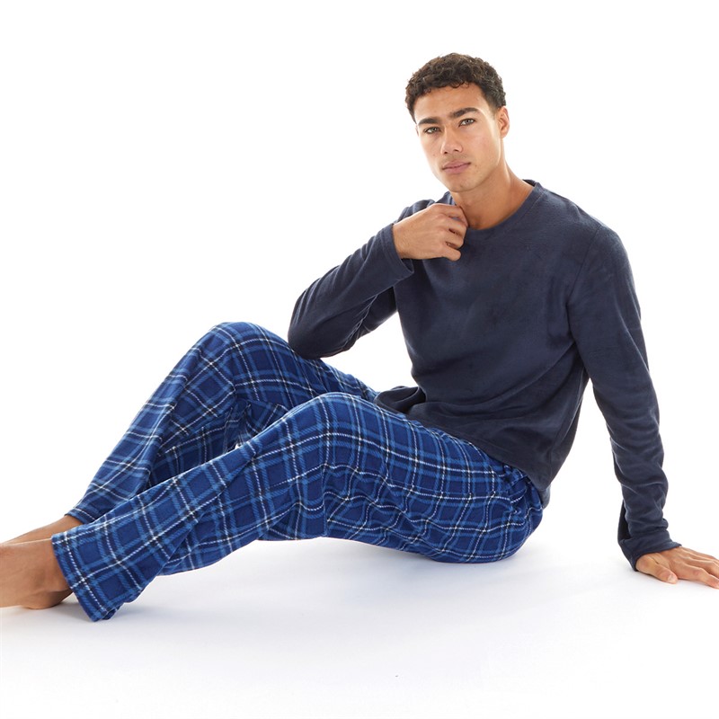 Onfire Mens Microfleece Loungewear Set Navy/Blue