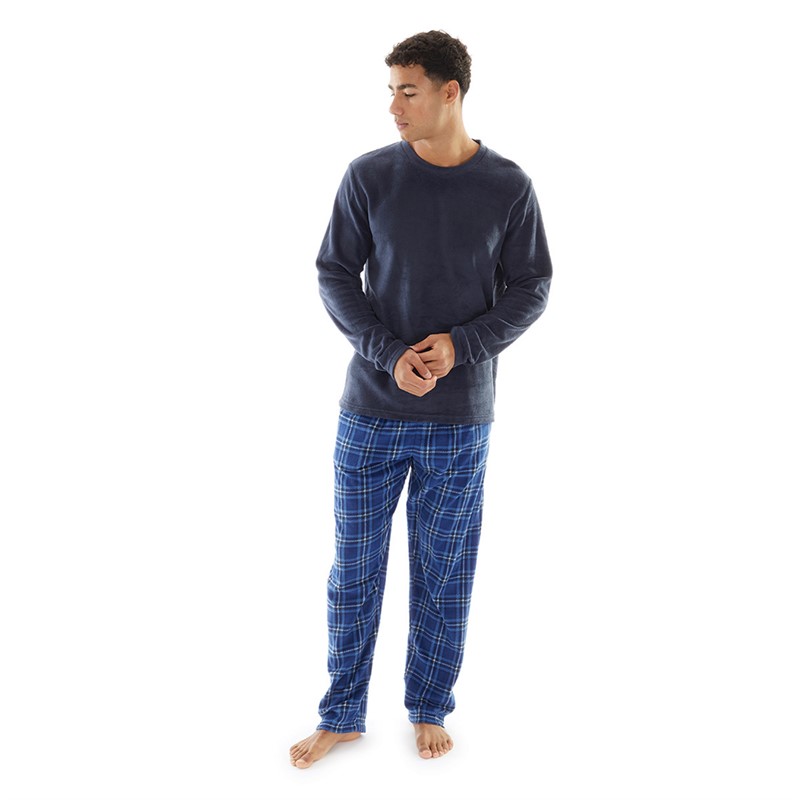 Onfire Mens Microfleece Loungewear Set Navy/Blue