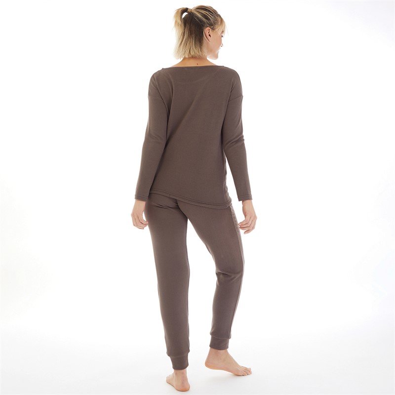 Onfire Womens Soft Touch Lounge Set Mocha