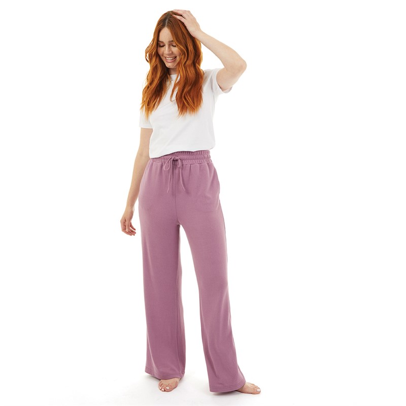 Onfire Womens Soft Touch Lounge Trousers Dusky Pink