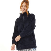 Onfire Womens 1/4 Zip Snuggle Top Navy