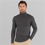 Onfire Mens Roll Neck Sweater Charcoal Marl