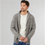 Onfire Mens Shawl Collar Cardigan Grey Twist
