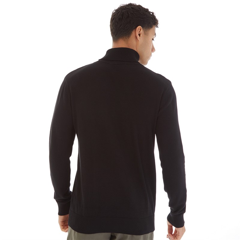 Onfire Mens Roll Neck Sweater Black