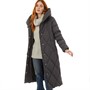 Onfire Womens Diamond Shawl Hooded Jacket Charcoal