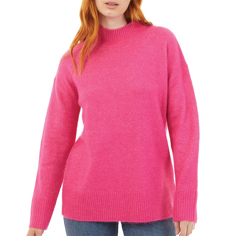 Onfire Womens High Neck Sweater Pink