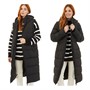 Onfire Womens 2 In 1 Longline Hooded Coat With Detachable Sleeves Black