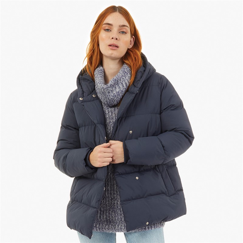 Onfire Womens Hooded Duvet Jacket Navy