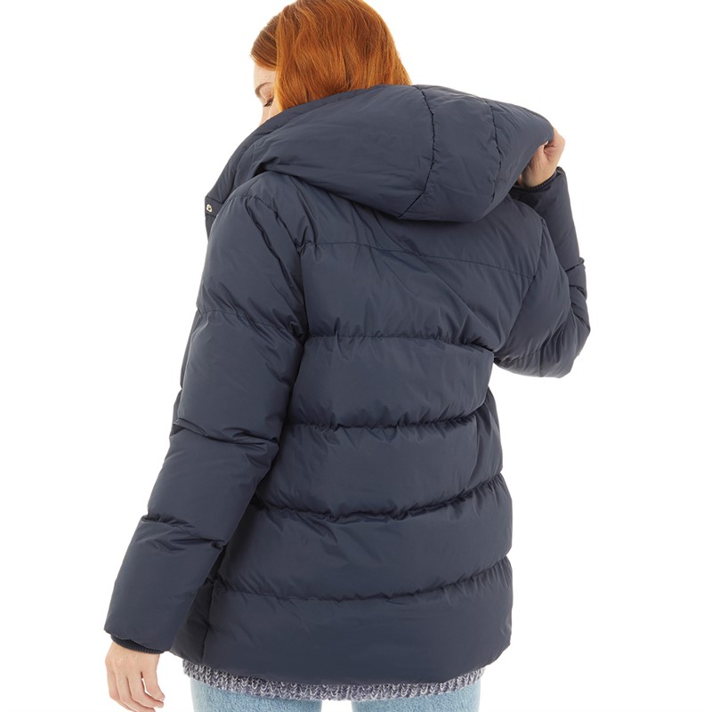 Onfire Womens Hooded Duvet Jacket Navy