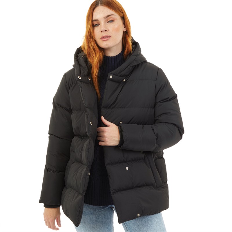 Onfire Womens Hooded Duvet Jacket Black