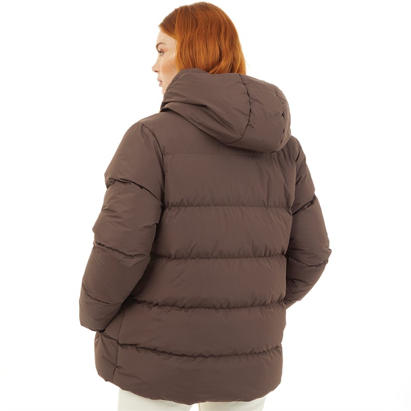 Onfire Womens Hooded Duvet Jacket Chocolate