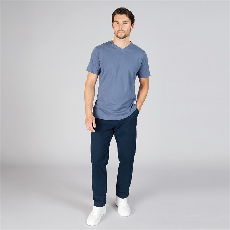 Onfire Mens Five Pack V-Neck T-Shirts White/Black/Navy/Charcoal/Indigo