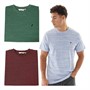 Onfire Mens Marl Three Pack T-shirts Burgundy/Navy/Green
