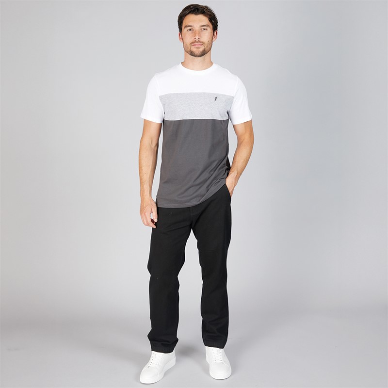 Onfire Mens Three Pack Colour Block T-Shirts Multi