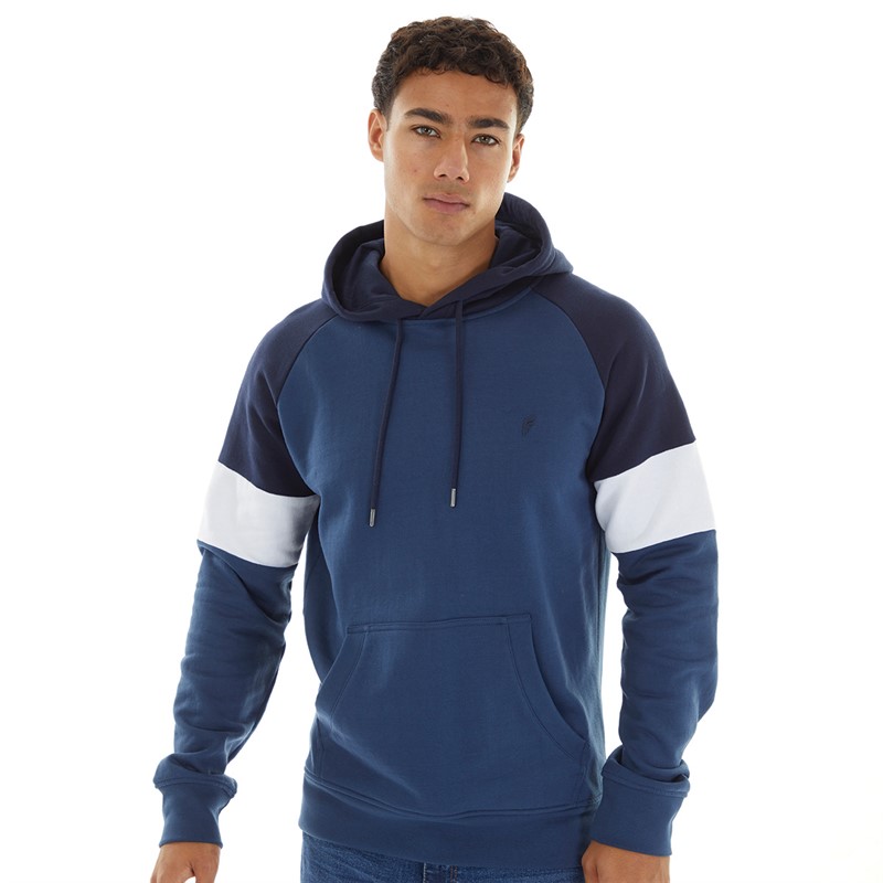 Onfire Mens Arm Stripe Hoodie Dark Denim