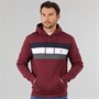 Onfire Mens Chest Stripe Hoodie Windsor Wine