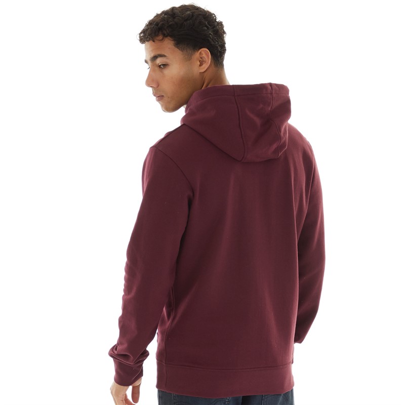 Onfire Mens Chest Stripe Hoodie Windsor Wine