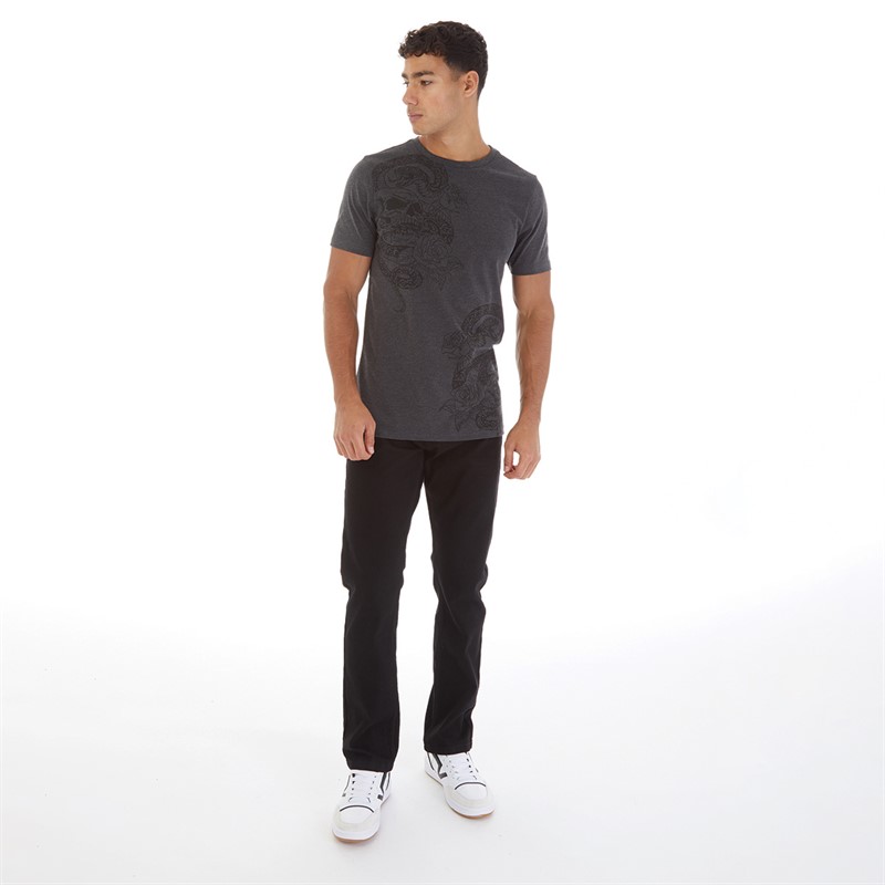 Onfire Mens T-Shirt Charcoal Marl