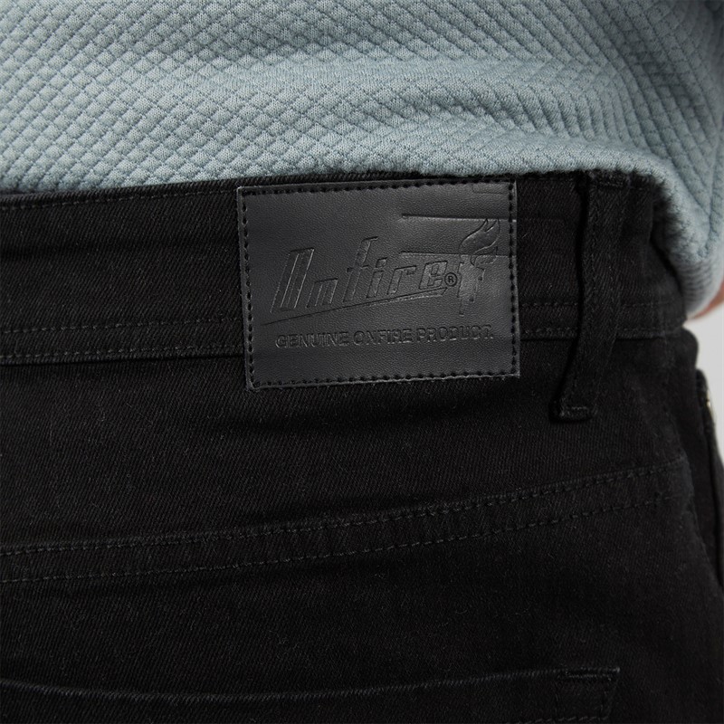Onfire Mens Straight Fit Denim Jeans Black
