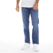 Onfire Mens Straight Fit Denim Jeans Mid Wash