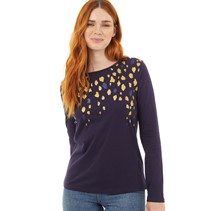 Onfire Womens Long Sleeve Top Navy