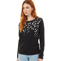 Onfire Womens Long Sleeve Top Black