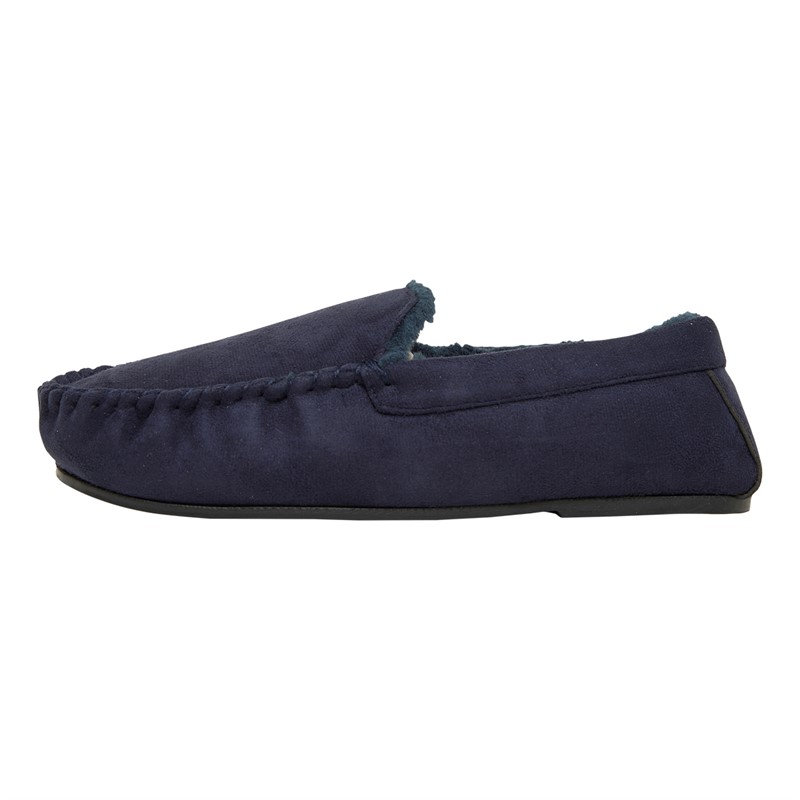 Onfire Mens Memory Foam Driving Moccasin Slippers Navy