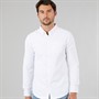Onfire Mens Long Sleeve Cotton Oxford Shirt White