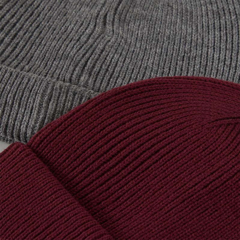 Onfire Mens Two Pack Beanies Charcoal/Red