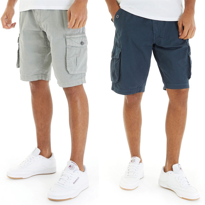 Onfire Mens Two Pack Combat Shorts Navy/Light Grey