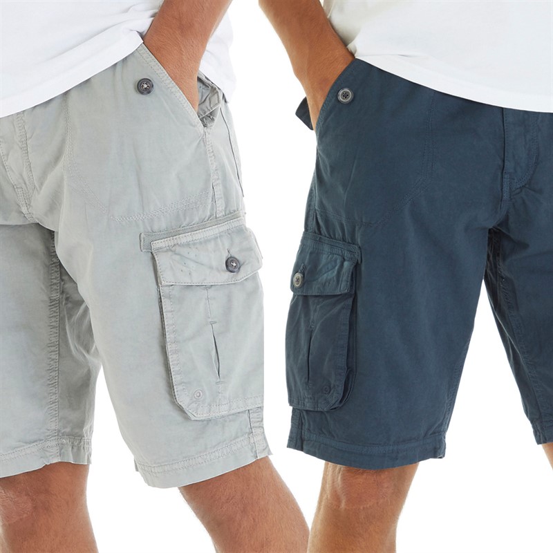 Onfire Mens Two Pack Combat Shorts Navy/Light Grey