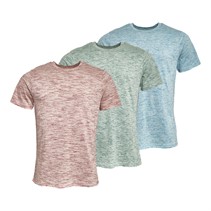 Onfire Mens Three Pack Marl T-Shirts Multi