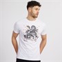 Onfire Mens Skull T-Shirt White