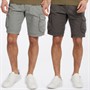 Onfire Mens Two Pack Combat Shorts Light Grey/Grey