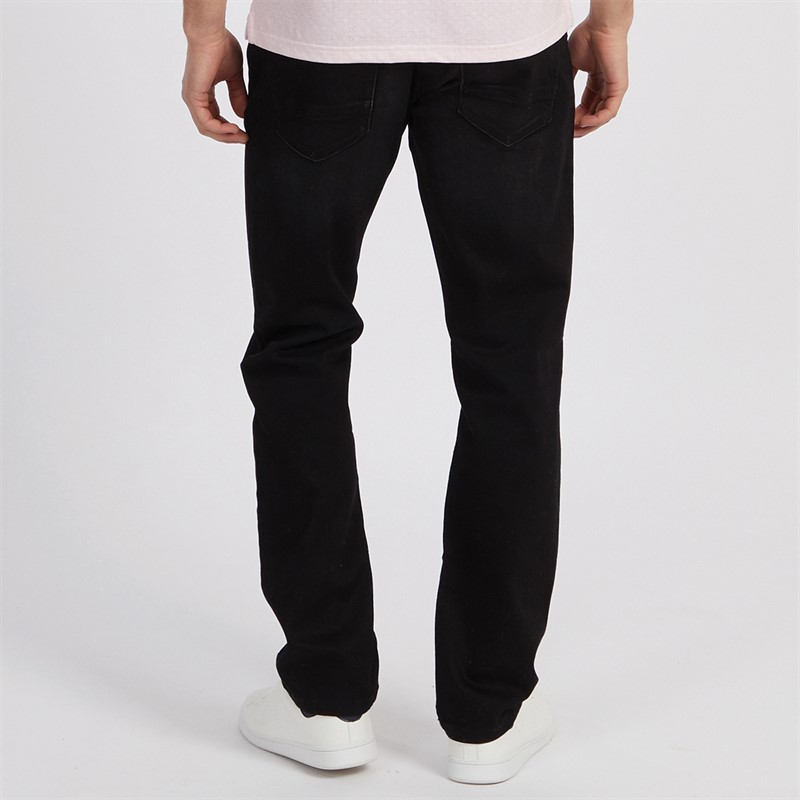 Onfire Mens Stretch Straight Fit Denim Jeans Black