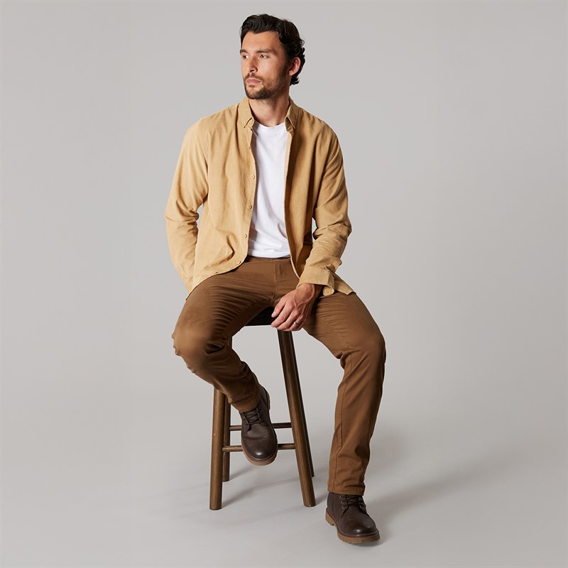 Onfire Mens Slim Fit Chino Trousers Cinnamon