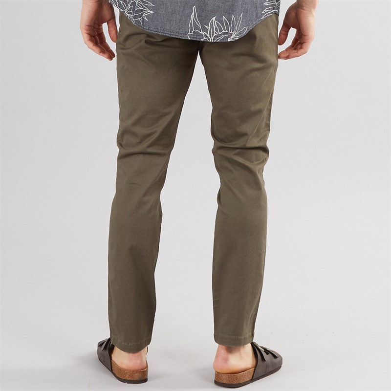 Onfire Mens Slim Fit Chino Trousers Khaki