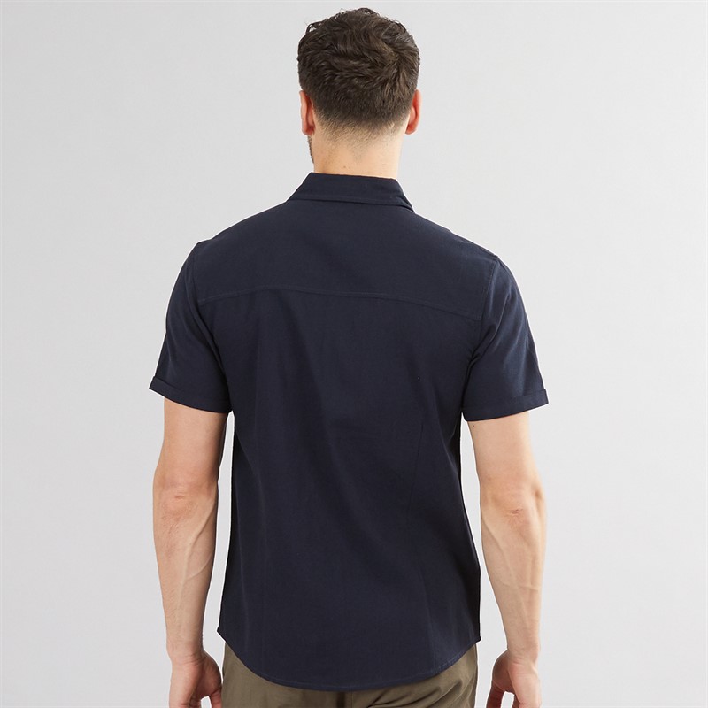 Onfire Mens Linen Shirt Navy