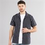 Onfire Mens Striped Shirt Navy