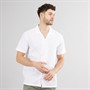 Onfire Mens Seersucker Revere Collar Shirt White