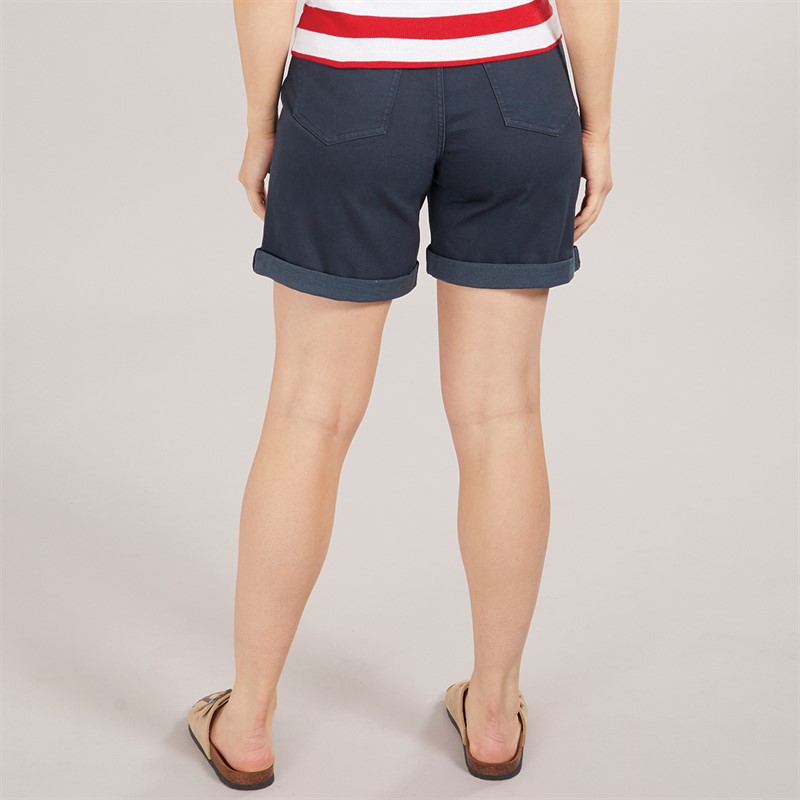 Onfire Womens Stretch Denim Shorts Navy