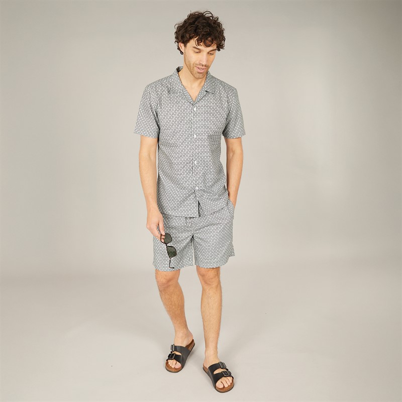 Onfire Mens Shirt And Shorts Set Black/Multi