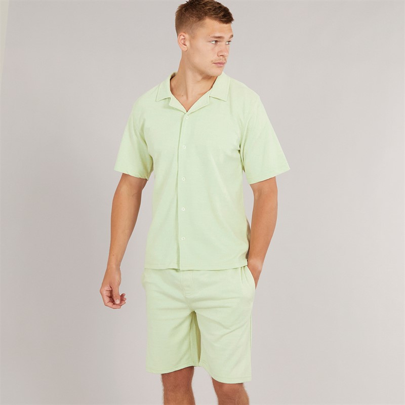 Onfire Mens Shirt And Shorts Set Sage