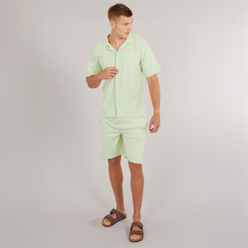 Onfire Mens Shirt And Shorts Set Sage